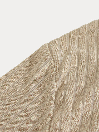Breathable Vertical Stripe Matching Set