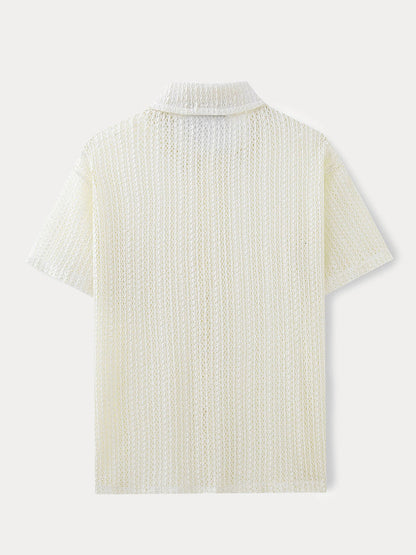 Breathable Hollow Out Textured Shirt