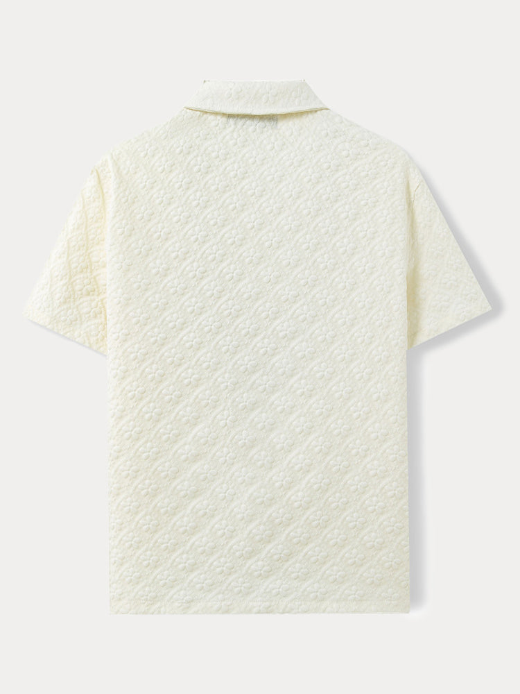 Stylish Floral Jacquard Textured Shirt