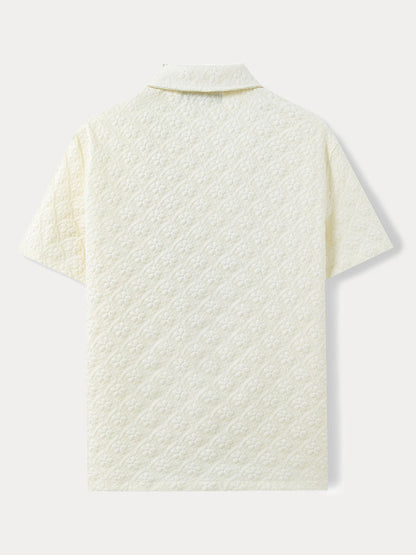 Stylish Floral Jacquard Textured Shirt