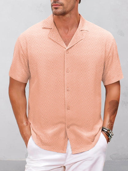 Stylish Lightweight Geometric Textured Shirt