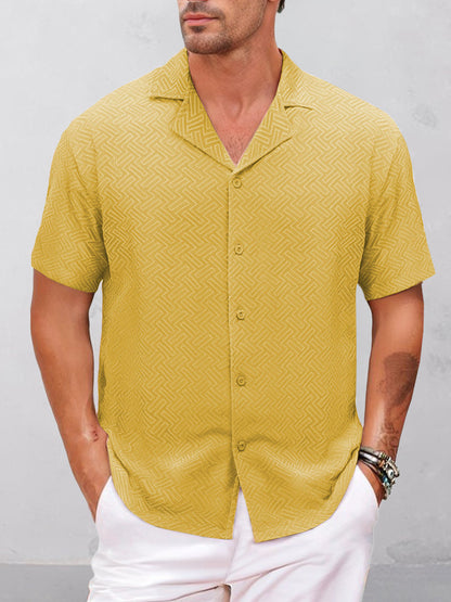 Stylish Lightweight Geometric Textured Shirt