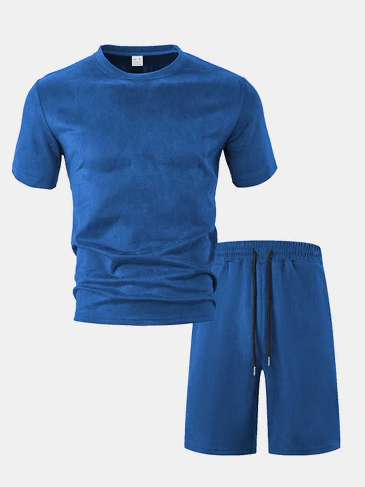 Soft Suede T-Shirt Shorts Set