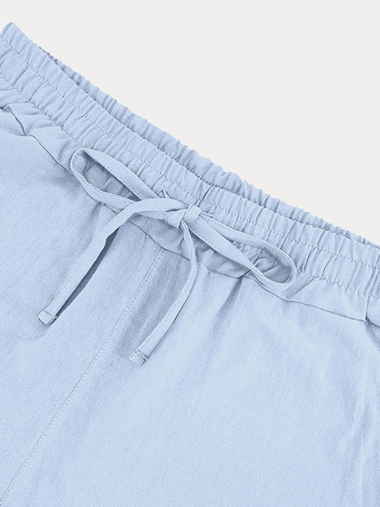 Modern Basic Cotton Shirt Shorts Set