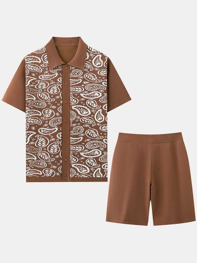 Vintage Paisley Knit 2-Piece Set