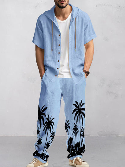 Leisure Loose Fit Cotton Vacation 2-Piece Set