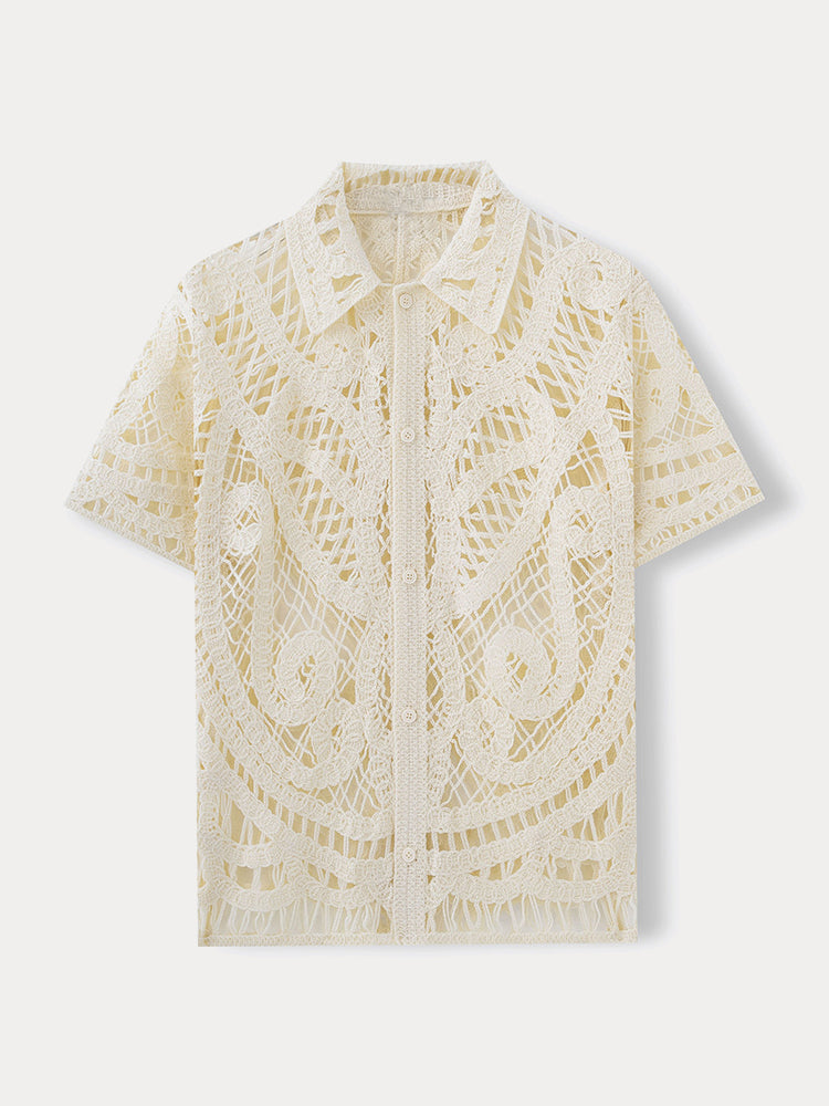Fashion Summer Breathable Knit Shirt