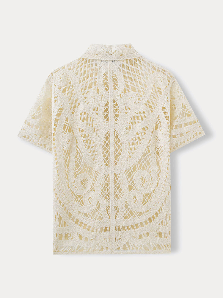 Fashion Summer Breathable Knit Shirt