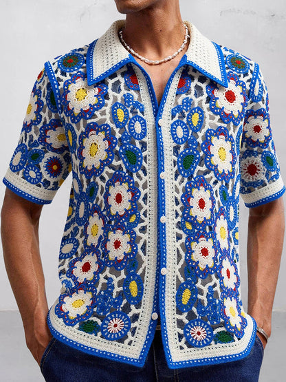 Fashion Summer Breathable Knit Shirt