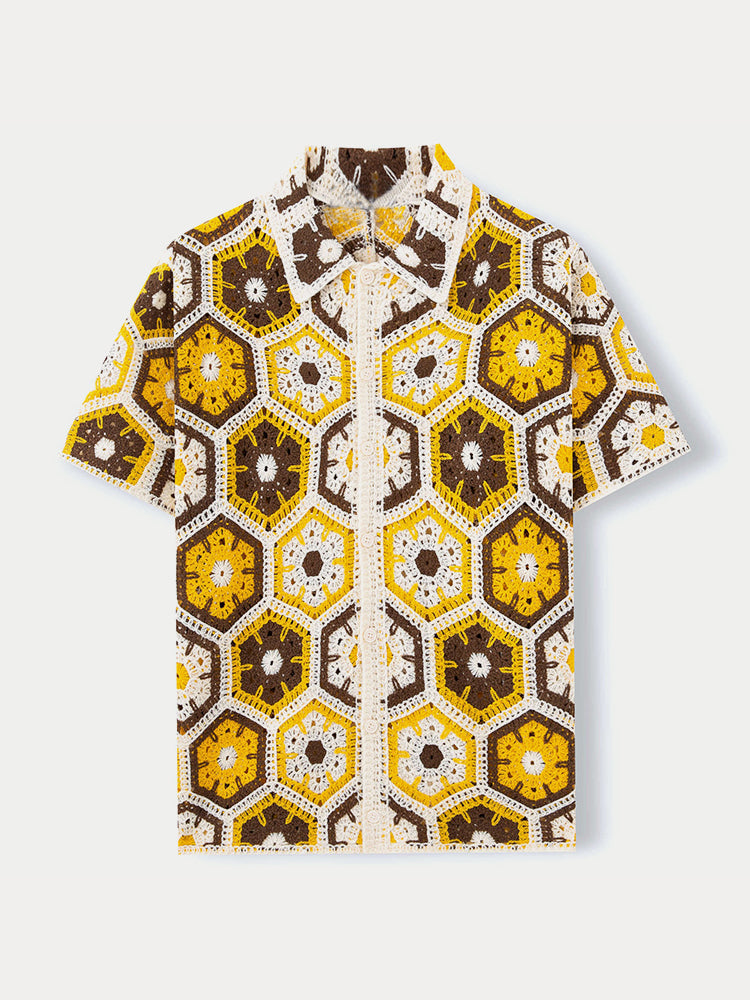 Fashion Summer Breathable Knit Shirt