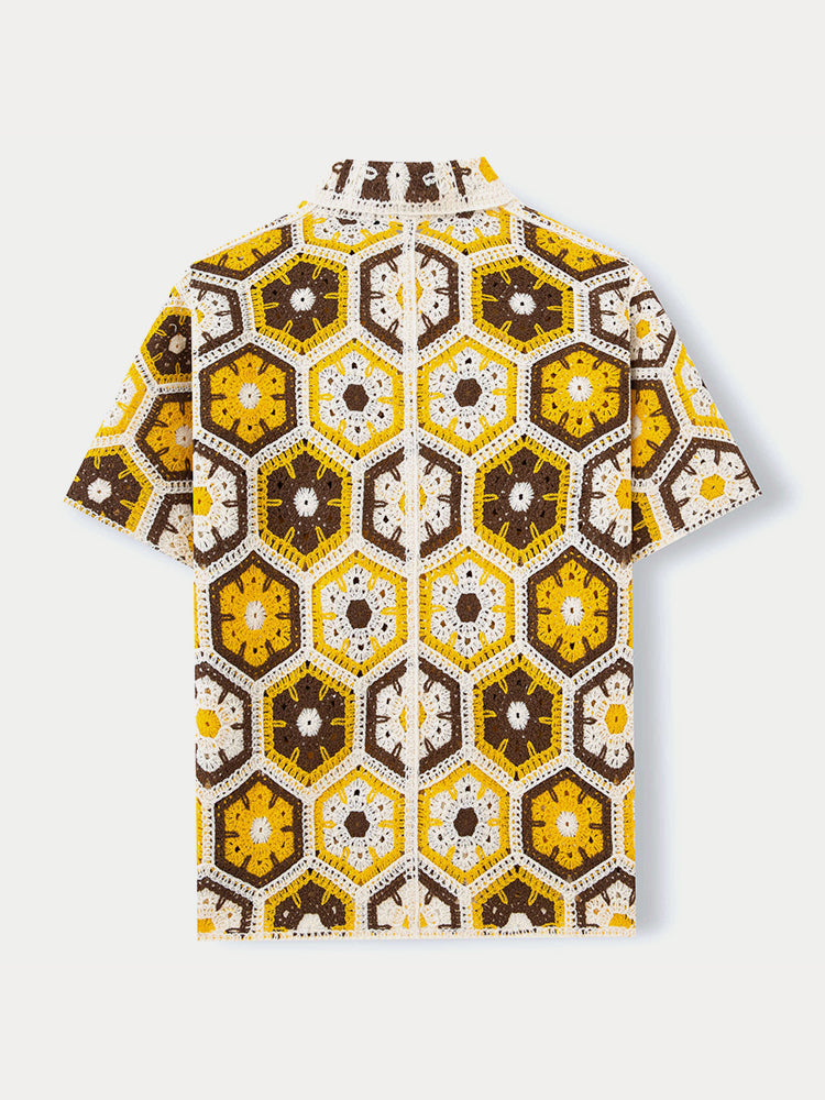 Fashion Summer Breathable Knit Shirt