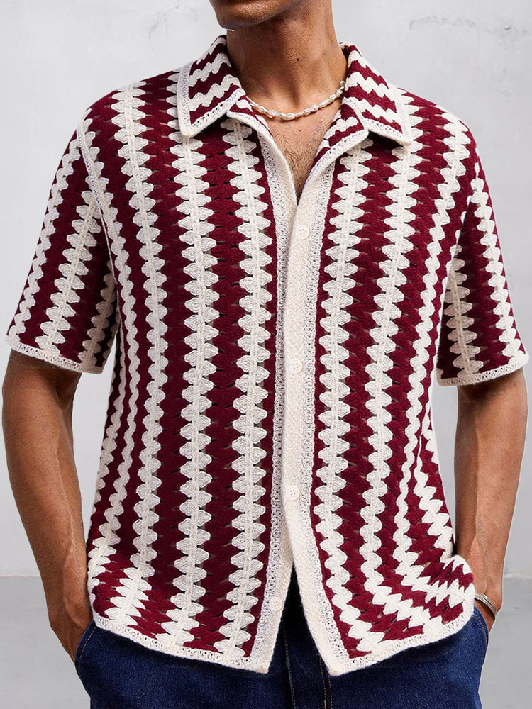 Fashion Summer Breathable Knit Shirt