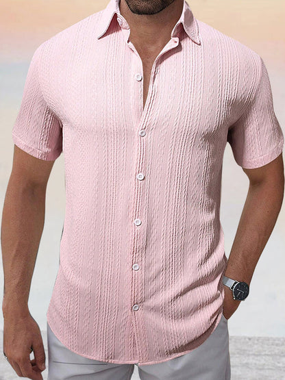Comfort Jacquard Textured Casual Shirt