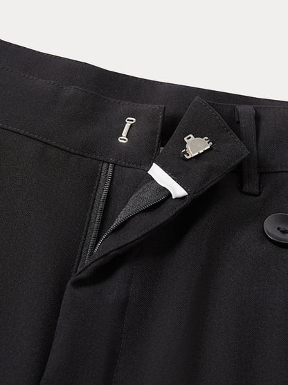Modern Asymmetric Patchwork Suit Pants