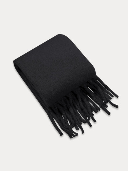Ultra-Soft Mohair Tassel Scarf