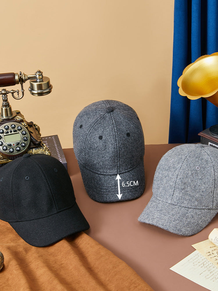 Athleisure Wool Blend Short Brim Baseball Cap