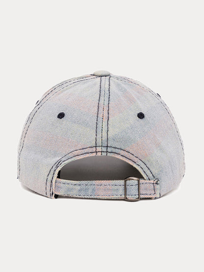 Distressed Washed Denim Baseball Cap