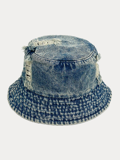 Vintage Distressed Cotton Denim Bucket Hats
