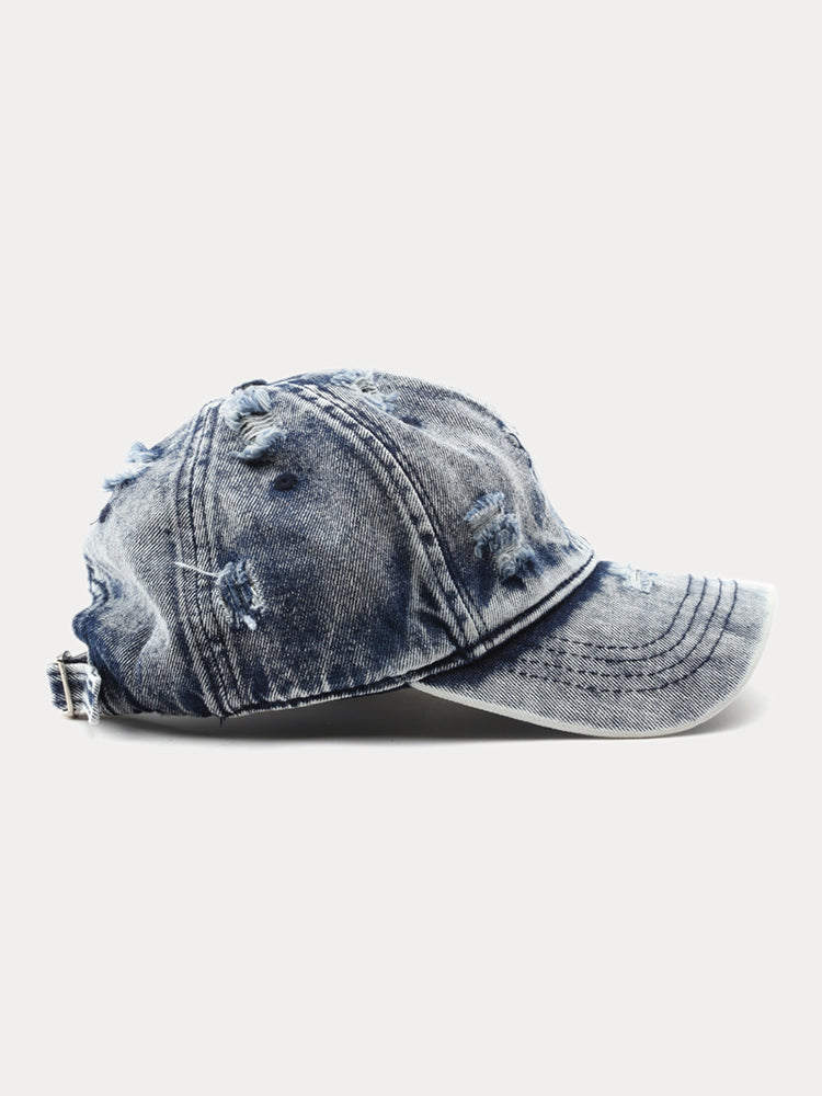 Summer Distressed Ripped Denim Baseball Cap