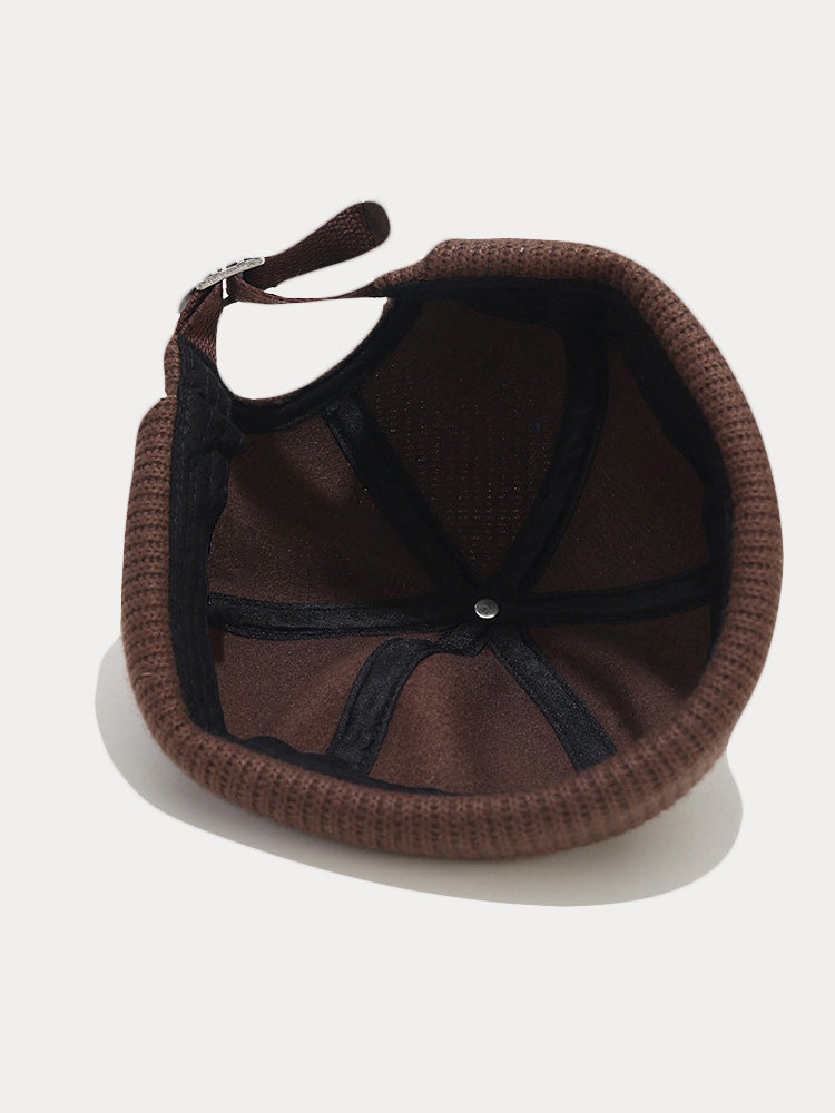 Vintage-Inspired Knit Brimless Beanie Hat
