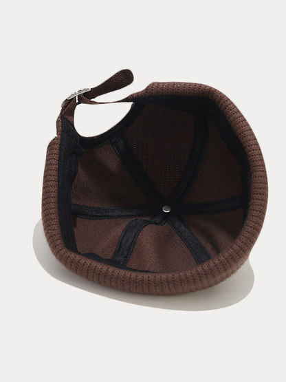 Vintage-Inspired Knit Brimless Beanie Hat