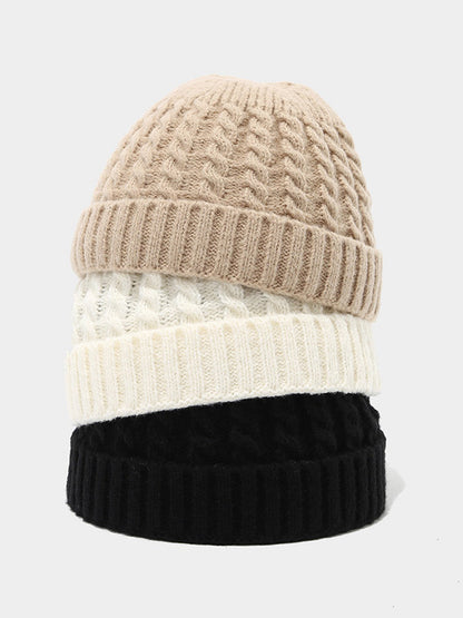 Winter Versatile Cable Knit Beanie Hat