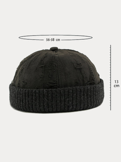 Stylish Knit Distressed Beanie Hat