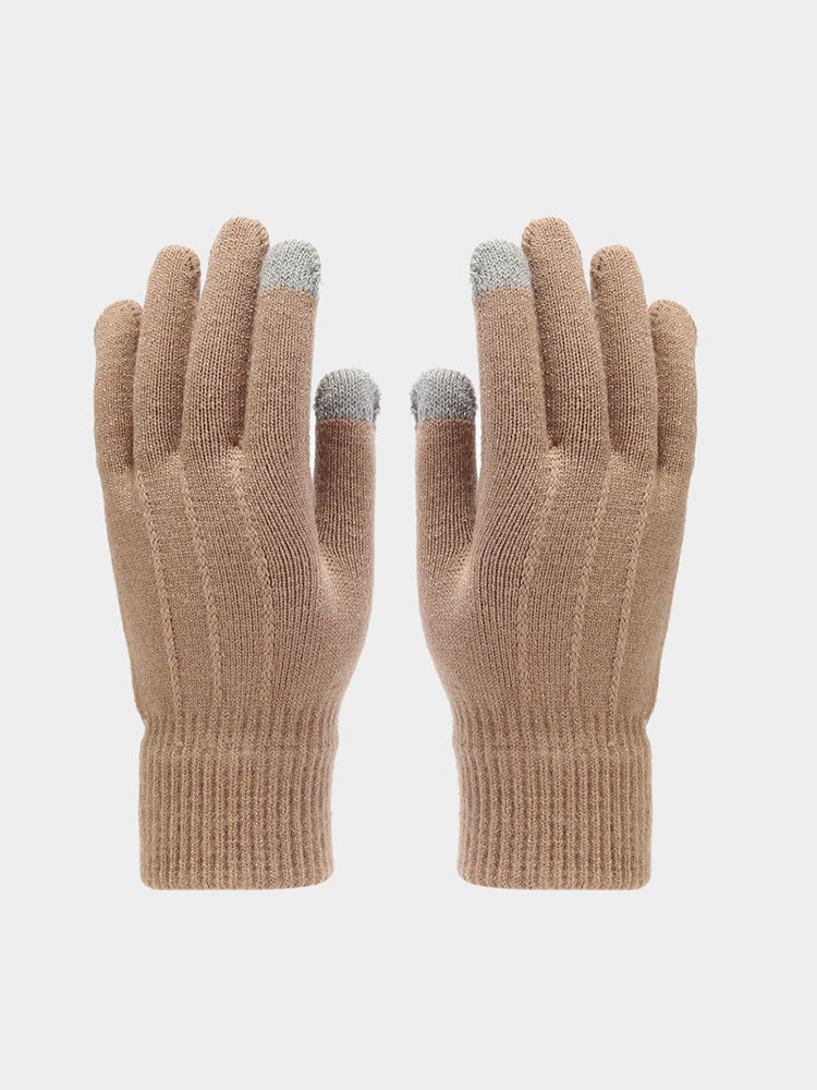 Color Matching Gloves Beanie Scarf 3 In 1 Set