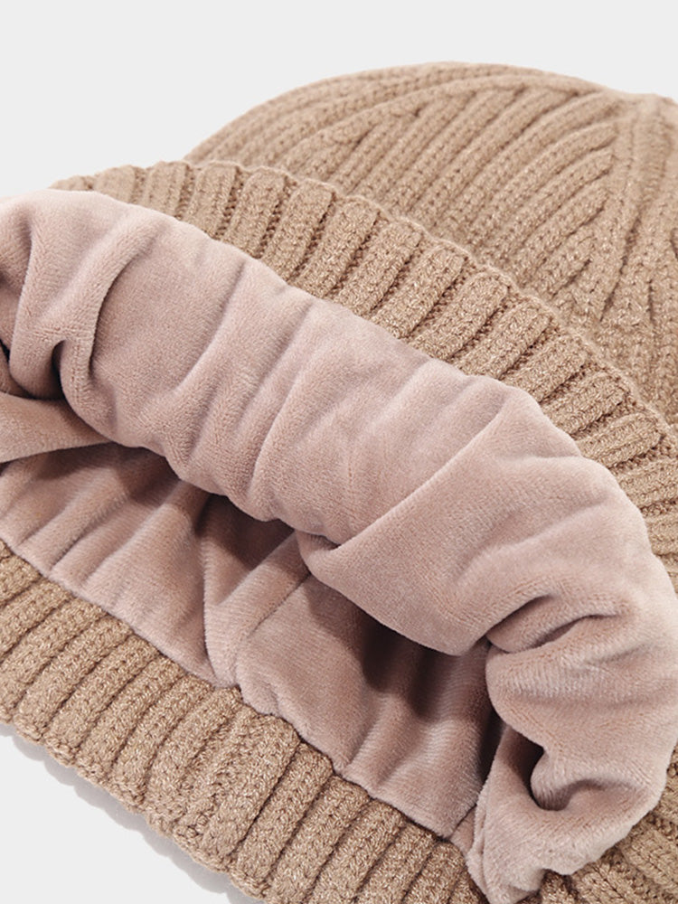 Color Matching Gloves Beanie Scarf 3 In 1 Set