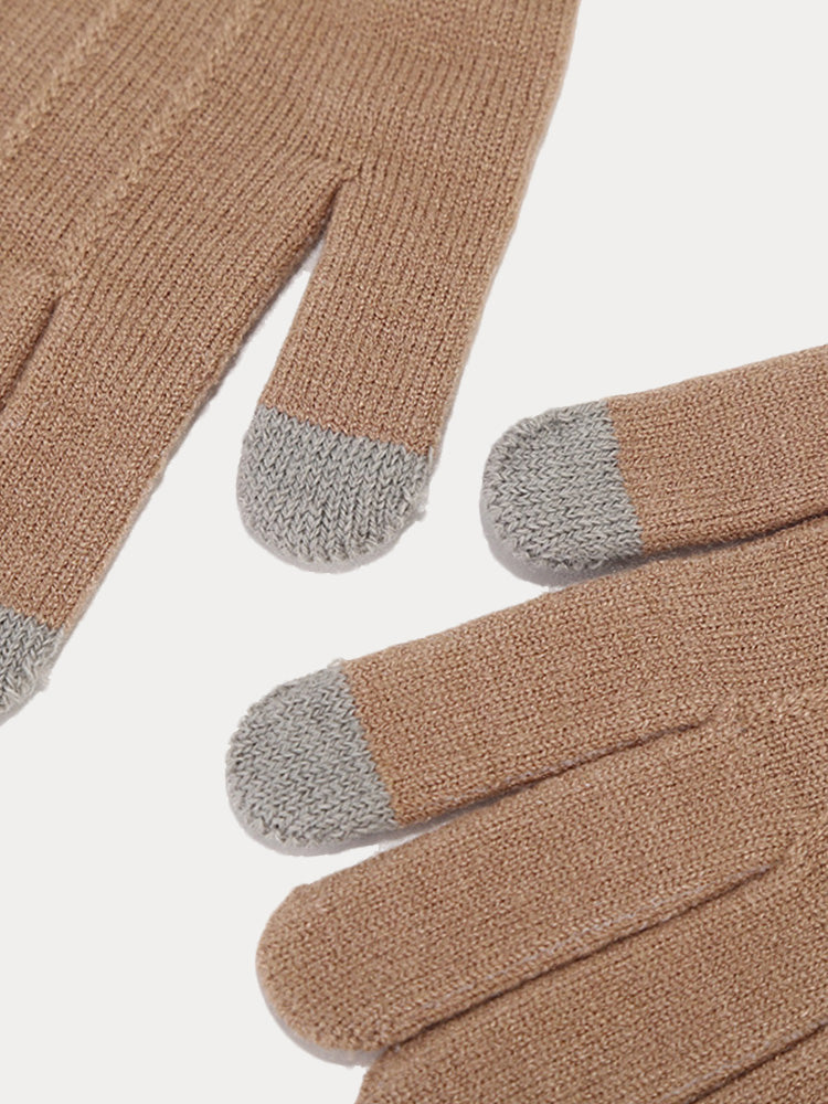 Color Matching Gloves Beanie Scarf 3 In 1 Set