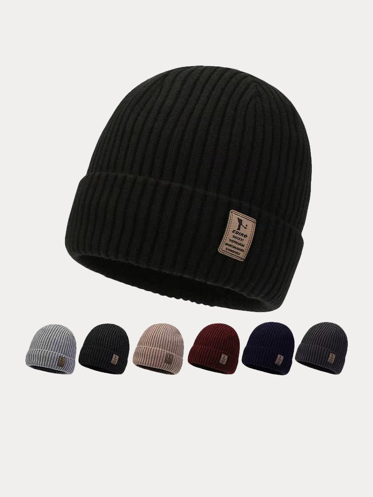 Daily Knit Beanie Hat with Fleece Lining