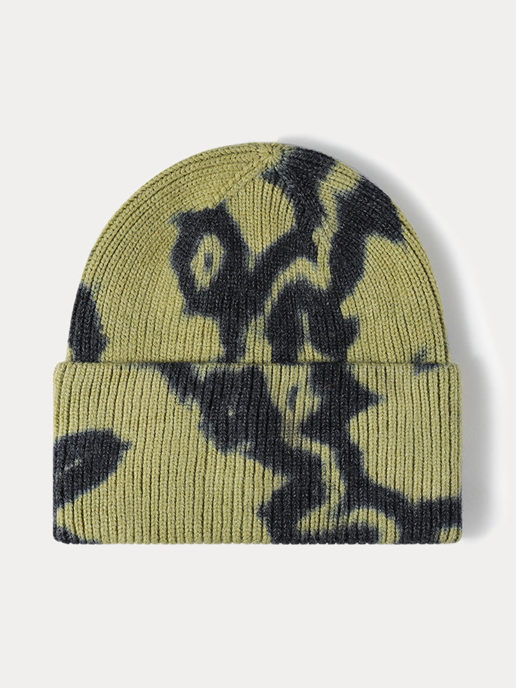 Street Style Tie-Dye Knit Beanie