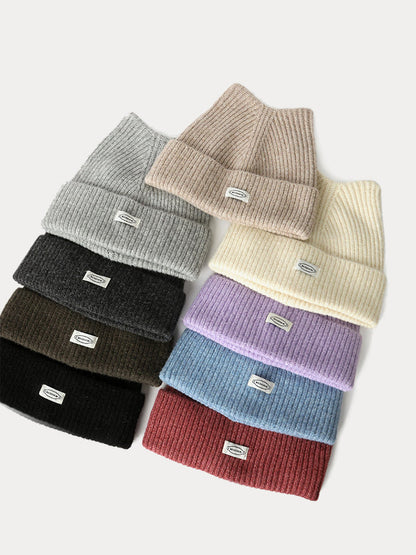 Fashion Plush Meowing Label Beanie