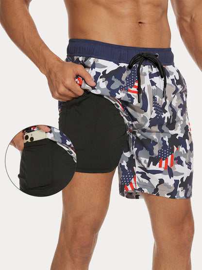 Vacation Casual Printed Swim Trunks