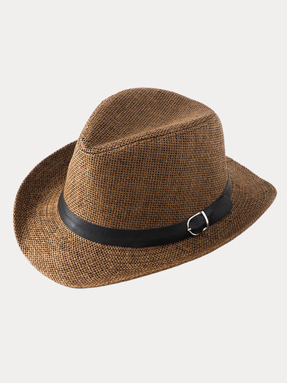 Classic Belted Panama Hat