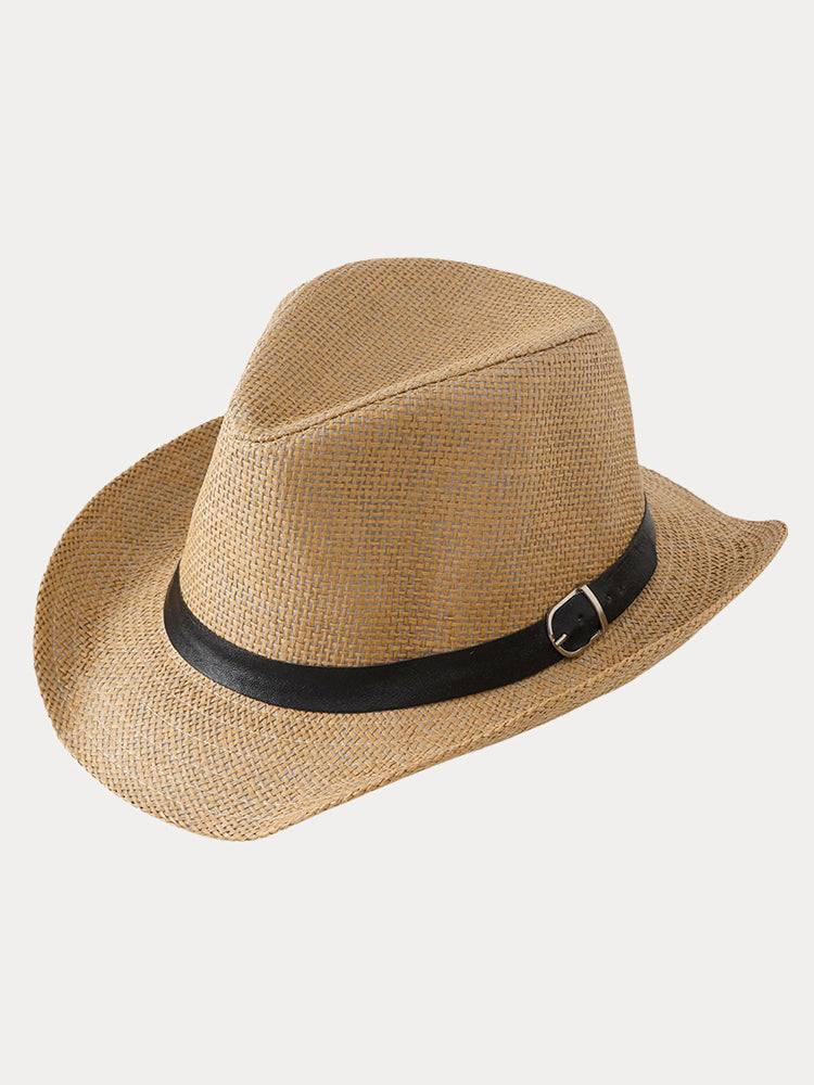 Classic Belted Panama Hat