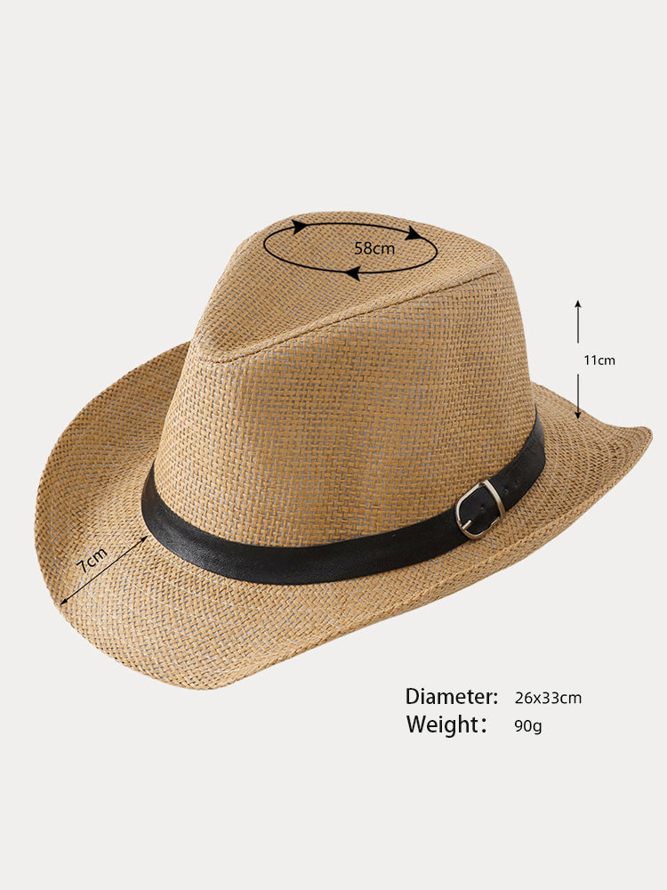 Classic Belted Panama Hat