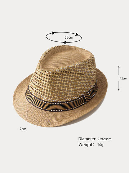Unisex Summer Straw Panama Hat