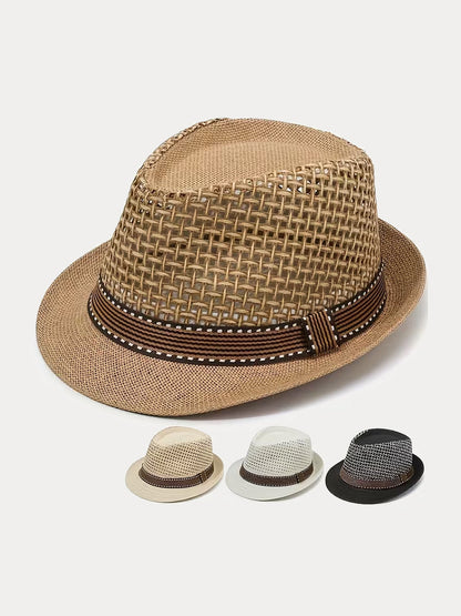 Unisex Summer Straw Panama Hat