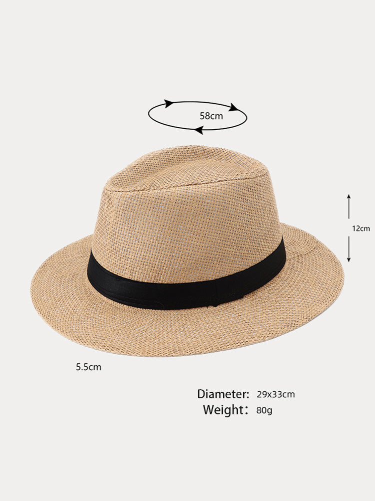 Unisex Structured Panama Straw Hat