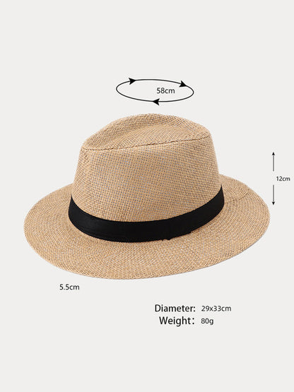 Unisex Structured Panama Straw Hat