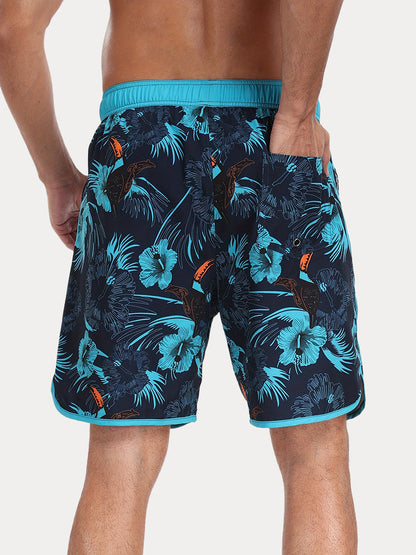 Men's Quick-Dry Printed Swim Trunks