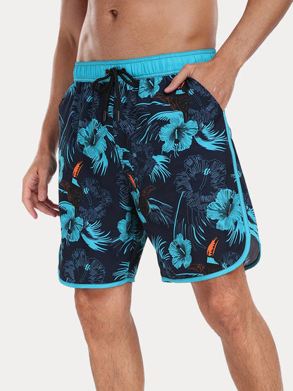 Men's Quick-Dry Printed Swim Trunks