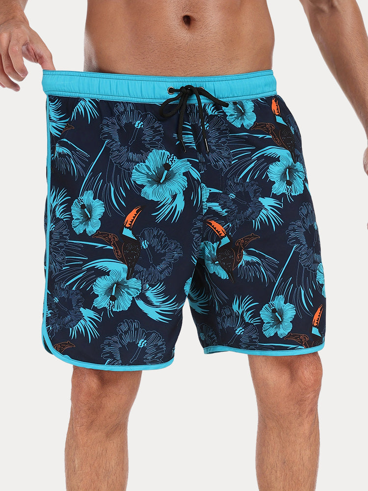 Men's Quick-Dry Printed Swim Trunks