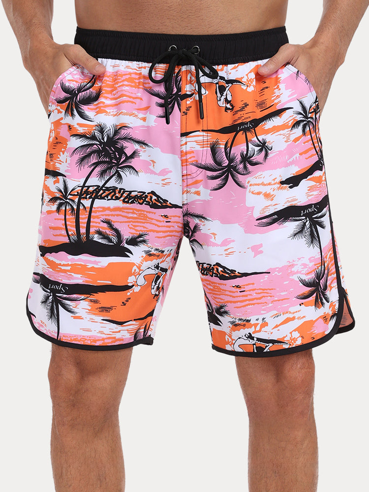 Men's Quick-Dry Printed Swim Trunks