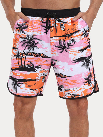 Men's Quick-Dry Printed Swim Trunks