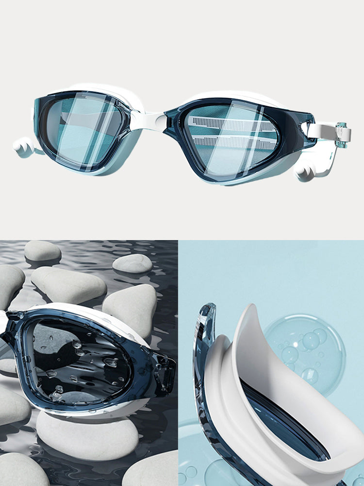 Anti-Fog Swimming Goggles with Ear Plugs