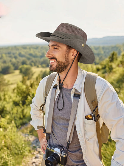 Men's Breathable Wide Brim Outdoor Sun Hat