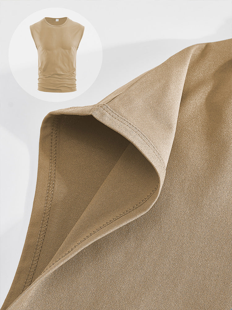 Men's Minimalist Drop Shoulder Sleeveless Tee