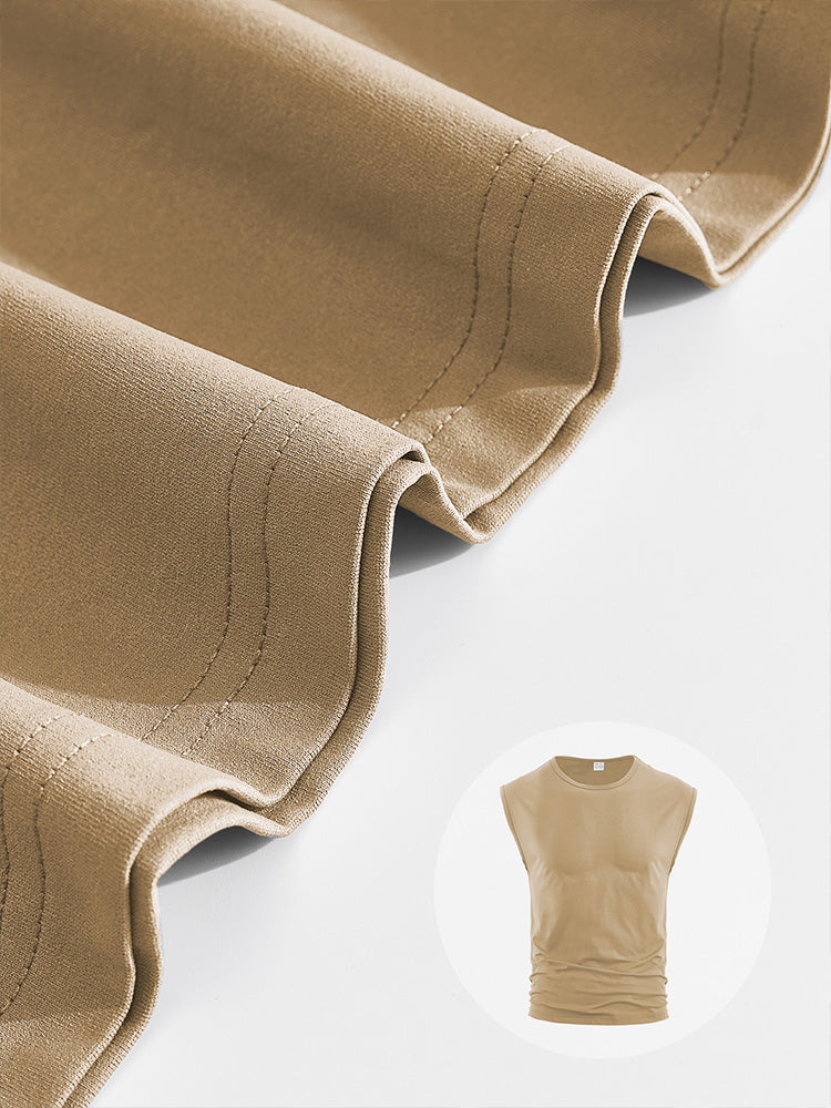 Men's Minimalist Drop Shoulder Sleeveless Tee